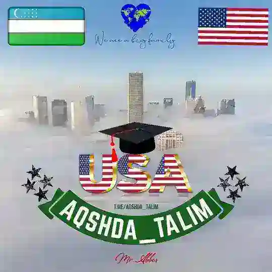 🇺🇿AQShDA TA'LIM🇺🇲 | Dunyo boʻylab GRANTLAR Telegram Channel Avatar