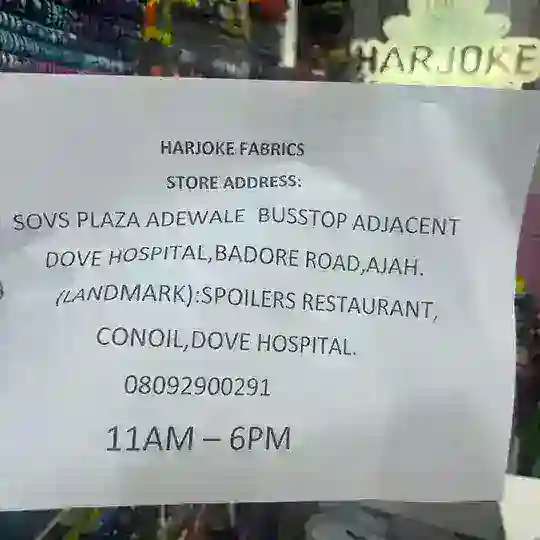 HARJOKE FABRICS Telegram Channel Avatar
