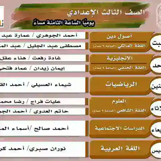 الثالث الإعدادي معا نتعلم Telegram Channel Avatar