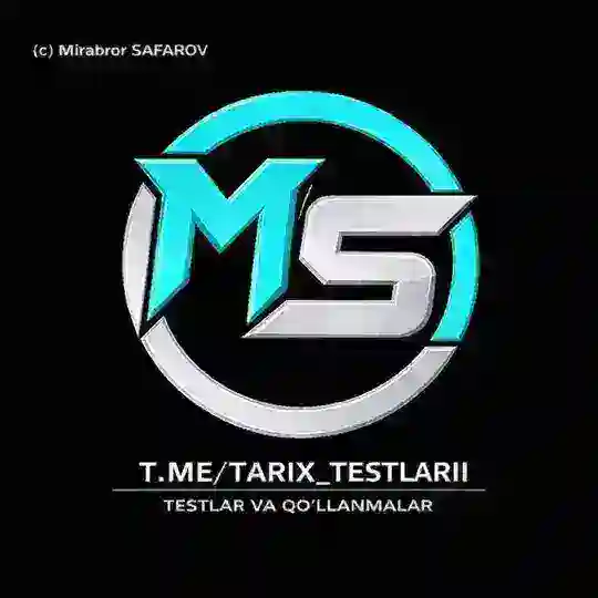 TARIX TESTLARI | TARIX |MIRABROR SAFAROV Telegram Channel Avatar