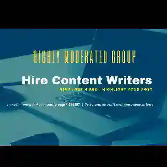 Hire Content Writers (Highly Moderated)