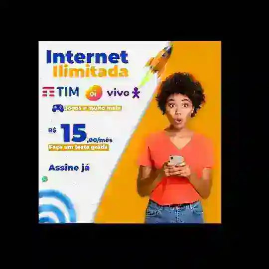 INTERNET ILIMITADO POR 30 DIAS POR APENAS R$15,00