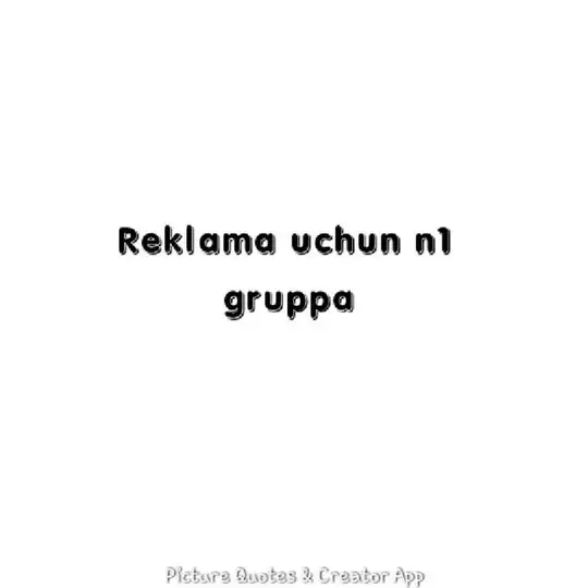 Reklama uchun mahsus gruppa