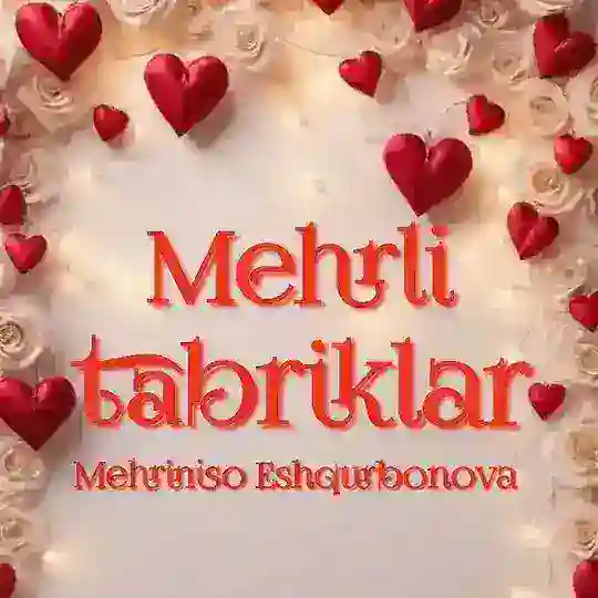 🌺 MEHRLI TABRIKLAR 🌺