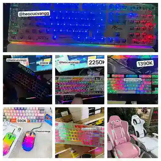 BÀN PHÍM CƠ MỘC BÀI - BÉ HEO