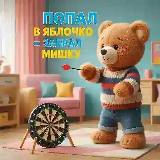 Попал в яблочко = 🧸